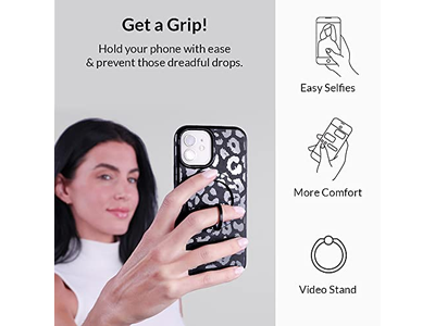 Magnetic Phone Grip with Adjustable Stand - Removable Accessories for