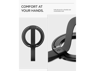 Magnetic Phone Holder Grip with Finger Strap Loop for MagSafe and Pixe