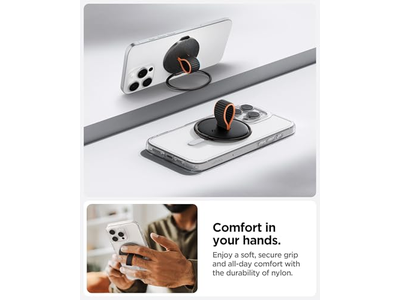 Magnetic Phone Holder Grip with Finger Strap Loop for MagSafe Devices