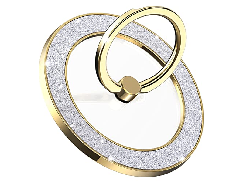 Magnetic Phone Ring Holder and Grip Compatible with Wireless Charging