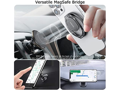 Magnetic Phone Ring Holder and Stand for Gym Compatible with Car Moun