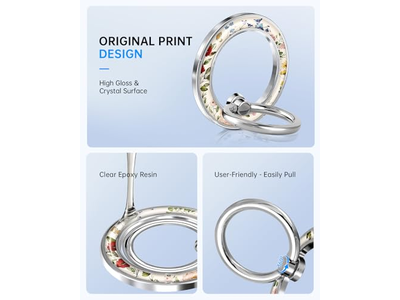 Magnetic Phone Ring Holder Compatible with MagSafe - Removable Grip St