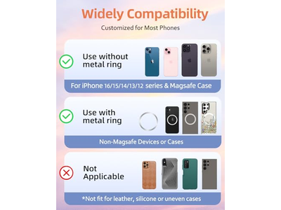 Magnetic Phone Ring Holder Compatible with MagSafe