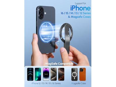 Magnetic Phone Ring Holder Detachable for iPhone 16