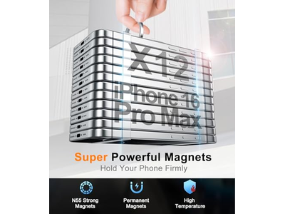 Magnetic Phone Ring Holder for Cell Phones Two-Sided Stand Silver