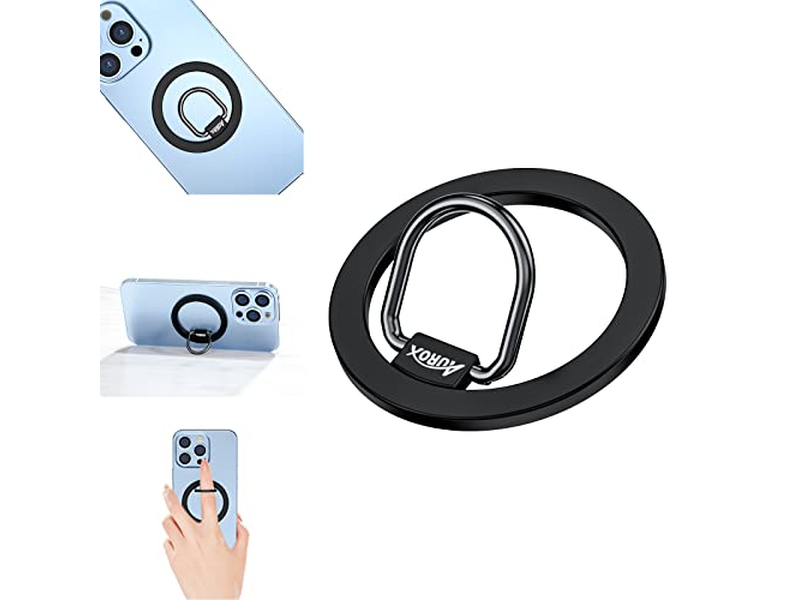 Magnetic Phone Ring Holder for MagSafe Adjustable Grip Stand Removab