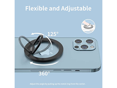 Magnetic Phone Ring Holder for MagSafe Adjustable Grip Stand Removab
