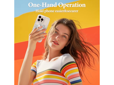 Magnetic Phone Ring Holder Stand with MagSafe Accessory Silver