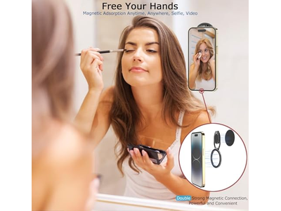 Magnetic Phone Ring Holder with Adjustable Finger Grip for Smartphones