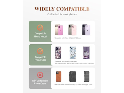 Magnetic Phone Ring Holder with Adjustable Stand and Kickstand - Purpl