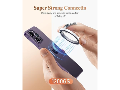 Magnetic Phone Ring Holder with Adjustable Stand and Kickstand