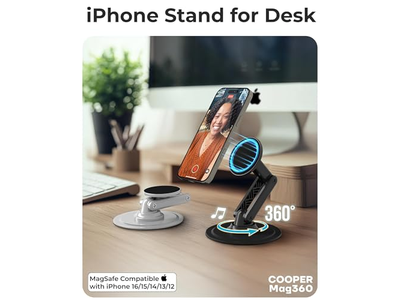 Magnetic Phone Stand for Desk Mag360 Adjustable MagSafe Stand