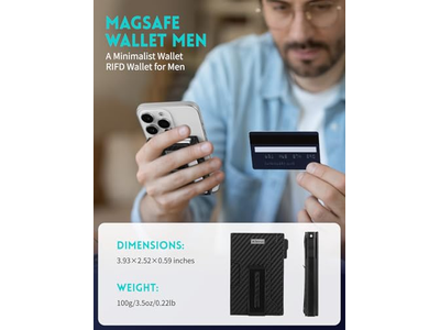 Magnetic Pop-Up Wallet for iPhone Holds 8 Cards and Bills