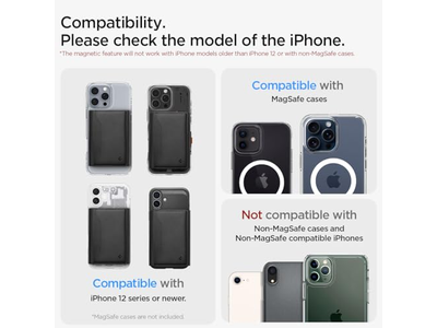 Magnetic Wallet Card Holder Cash Trifold Wallet Stand for MagSafe