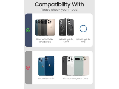 Magnetic Wallet Card Holder Holds 6-7 Cards RFID Blocking Ultra-Sli