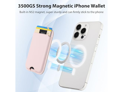 Magnetic Wallet Compatible with MagSafe 2-Pack Card Holder for iPhone