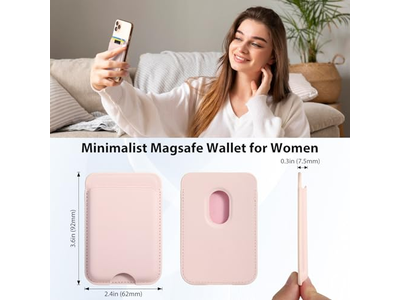 Magnetic Wallet Compatible with MagSafe 2-Pack Card Holder for iPhone