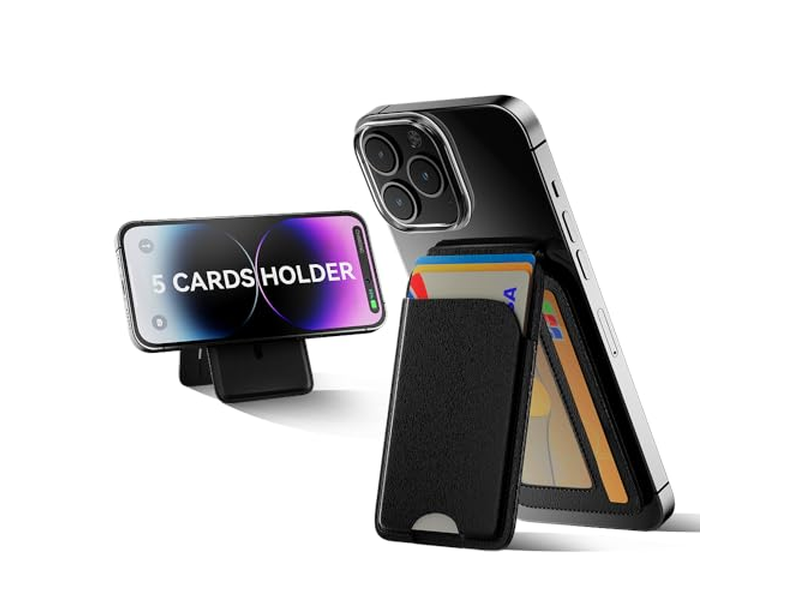 Magnetic Wallet for iPhone 5 Card Holder with Stand RFID Blocking B