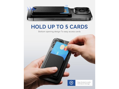 Magnetic Wallet for iPhone 5 Card Holder with Stand RFID Blocking B