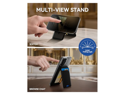 Magnetic Wallet for iPhone 5 Card Holder with Stand RFID Blocking B