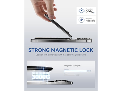 Magnetic Wallet for iPhone 5 Card Holder with Stand RFID Blocking B