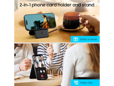 Magnetic Wallet for iPhone Adjustable Leather Card Holder RFID Block