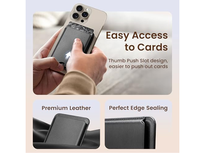 Magnetic Wallet for iPhone Series and MagSafe Cases - RFID Blocking Card