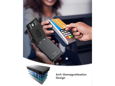 Magnetic Wallet for iPhone with Adjustable Stand and Card Holder