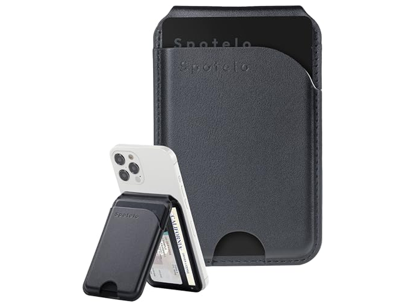 Magnetic Wallet for iPhone with Adjustable Stand and RFID Blocking