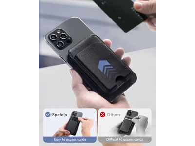 Magnetic Wallet for iPhone with Adjustable Stand and RFID Blocking