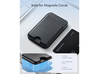 Magnetic Wallet for iPhone with Adjustable Stand and RFID Blocking