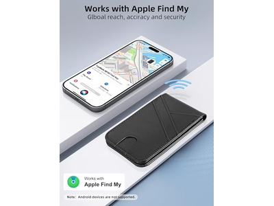 Magnetic Wallet for iPhone with Find My 6 Card Holder RFID Blocking