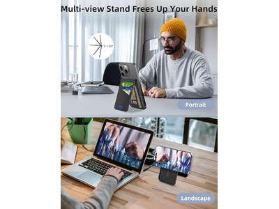 Magnetic Wallet for iPhone with Find My 6 Card Holder RFID Blocking