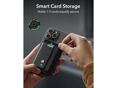 Magnetic Wallet for iPhone with Find My Functionality and Adjustable S