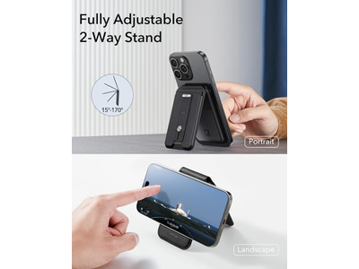 Magnetic Wallet for iPhone with Find My Functionality and Adjustable S