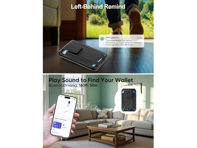 Magnetic Wallet for iPhone Works with Find My Adjustable Stand 9 Ca