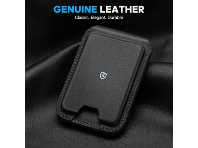 Magnetic Wallet for MagSafe Genuine Leather 6 Card Holders RFID Blo