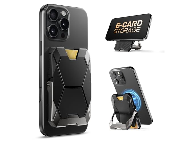 Magnetic Wallet Stand for iPhone with RFID Blocking and Card Holder