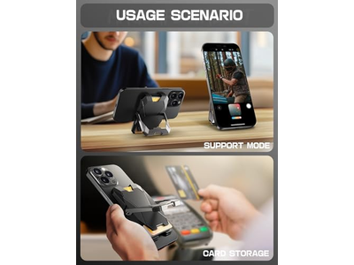 Magnetic Wallet Stand for iPhone with RFID Blocking and Card Holder