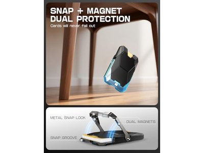 Magnetic Wallet Stand for iPhone with RFID Blocking and Card Holder