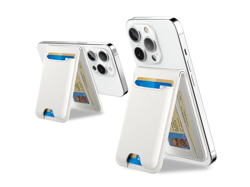 Magnetic Wallet with Adjustable Phone Stand RFID Blocking Fits 6 Car
