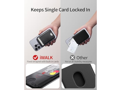 Magnetic Wallet with RFID Blocking 5 Card Holder and Adjustable Stand