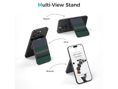 Magnetic Wallet with Stand Minimalist Card Holder for iPhone RFID Bl