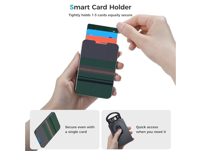 Magnetic Wallet with Stand Minimalist Card Holder for iPhone RFID Bl