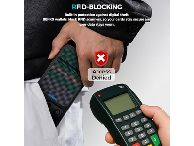 Magnetic Wallet with Stand Minimalist Card Holder for iPhone RFID Bl