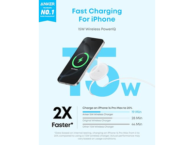 Magnetic Wireless Charger, Qi2 Certified 15W