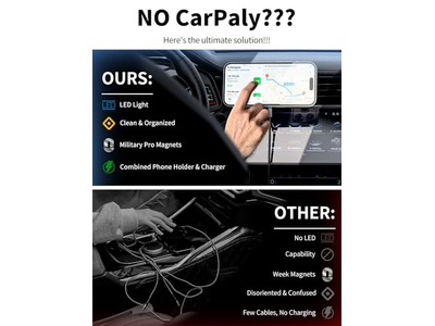 MagSafe Car Mount Charger 3 in 1 Wireless Car Charger