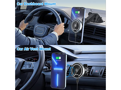 MagSafe Car Mount Charger Auto-Alignment Phone Holder