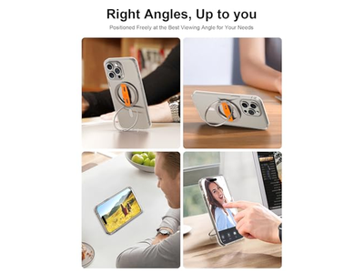 MagSafe Compatible Phone Grip Stand with Replaceable Finger Strap