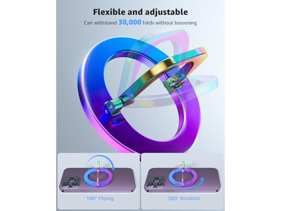 MagSafe Phone Grip Magnetic Ring Holder with Adjustable Stand Colorf